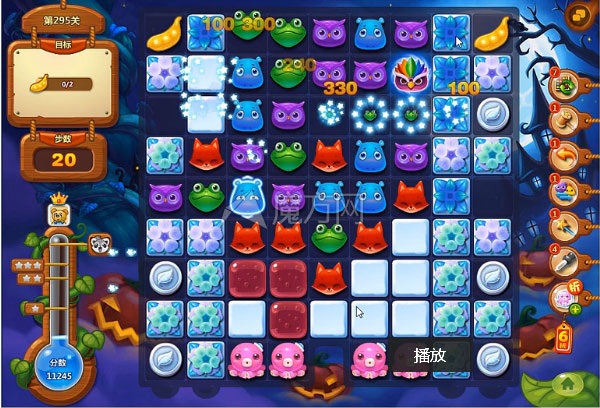 开心消消乐295关攻略 冰雪世界